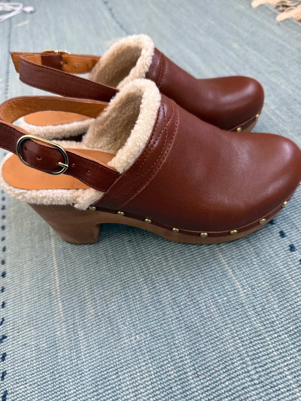 Sezane Taylor Clogs Chocolate - Size 8